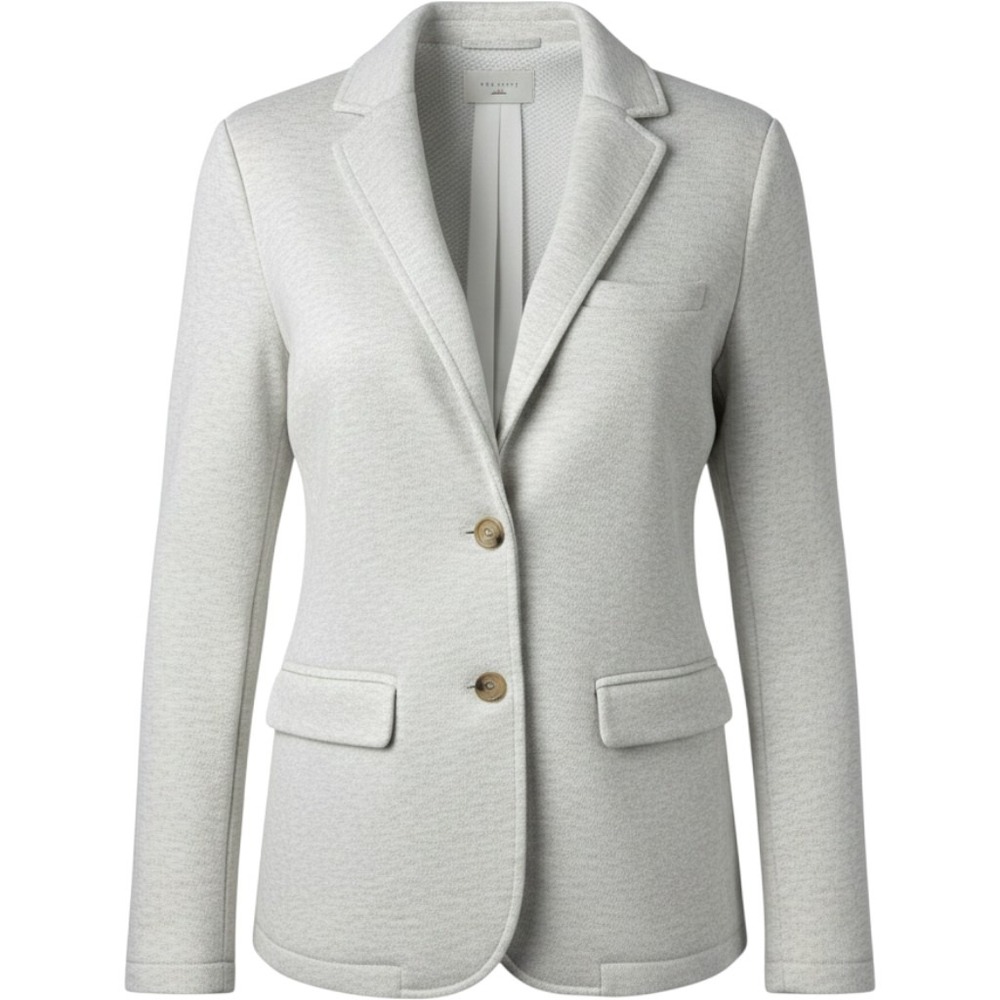 Faherty Inlet Womens Knit Blazer Oatmeal Heather Organic Cotton WOS2507-LOE M